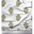 thumbnail image 1 of Soimoi Rayon Crepe Fabric Leaves & Floral Block Print Sewing Fabric Yard 46 Inch Wide, 1 of 3