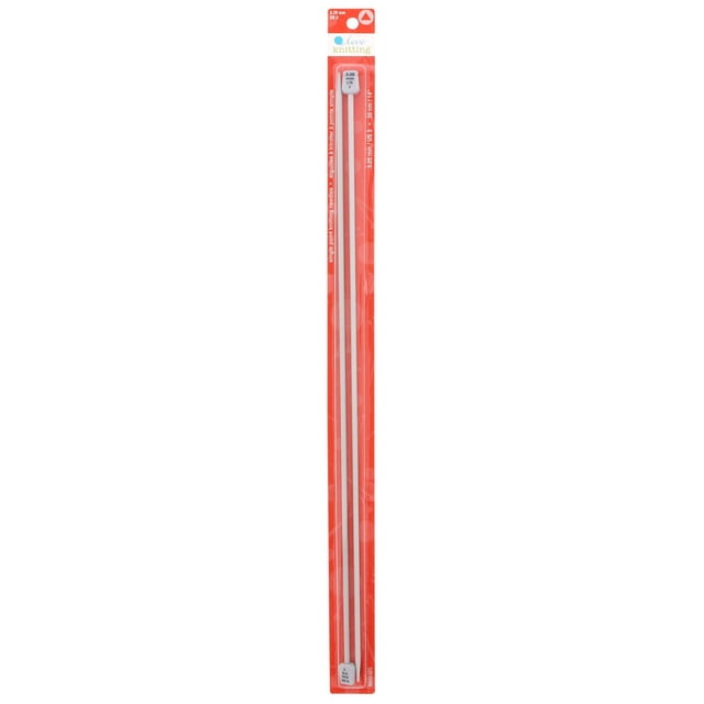LOVE KNITTING Single-Point Knitting Needles, 35.6 cm (14 in) - Pair (Assorted Sizes), 35 cm (13.8 in), 3.3 mm (0.13 in)