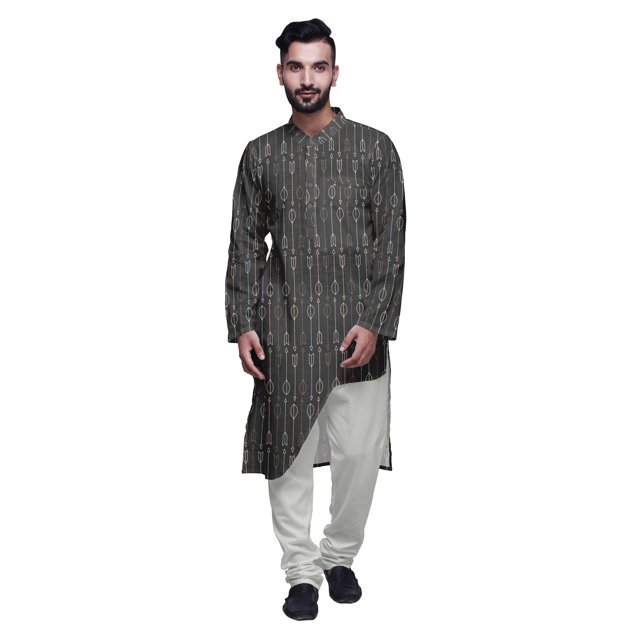 Atasi Printed Ethnic Kurta Pajama Set Summer Party Wear Kurta Pyjama For Men