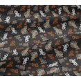 thumbnail image 5 of oneOone Viscose Jersey Gray Fabric Cat Dress Material Fabric Print Fabric By The Yard 60 Inch Wide-R6L, 5 of 5
