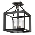 thumbnail image 1 of Golden Lighting 2073-SF BLK-CLR Smyth Lampe de Plafond Semi-Renversée, Noir Mat, 1 of 1