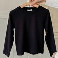 thumbnail image 1 of RXIRUCGD Chemise de Base Décontractée pour Enfants 1-12 Ans Manches Longues Col Rond (Noir, Taille : 3-5 Ans), 1 of 3