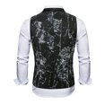 thumbnail image 4 of Styesk Vestes pour Hommes Veste Formelle Imprimée Performance de Scène Sans Manches avec Boutons et Poches, 4 of 6