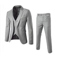 thumbnail image 1 of Hiiyo Tween Boys Formal Suit Solid Lapel Blazer Waistcoat Trousers 3Pcs Set, Sizes 10-18, 1 of 2