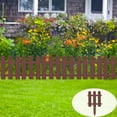 thumbnail image 2 of Yard Fence Mini Garden Border Plastic Edging with Ground Stakes Coffee 20x17x12cm, 2 of 7