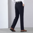 thumbnail image 4 of Dagugfen Mens Dress Pants High Waist Button Fitted Breathable Business Casual Work Pants Solid Color, 4 of 9
