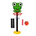 thumbnail image 2 of QualitChoice Cute Basketball Hoop Stand Kit Adjustable Kids Indoor Frog Children Height, 2 of 6