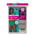 thumbnail image 2 of Fruit Of The Loom Womens Microfiber Hi-Cut Panties 6 Pack, 6, Assorted, 2 of 9