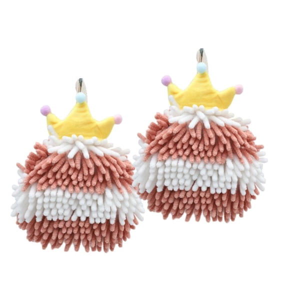 Feltree Chenille Hand Towel Cute Hanging Hand Wipe Ball Hand Towel Thickened Absorbent Hangable Multifunctional Hand Towel