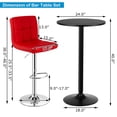 thumbnail image 2 of Gymax 3PCS Pub Table Set 24'' Round Bar Table & 2 Adjustable Bar Stools Red, 2 of 10