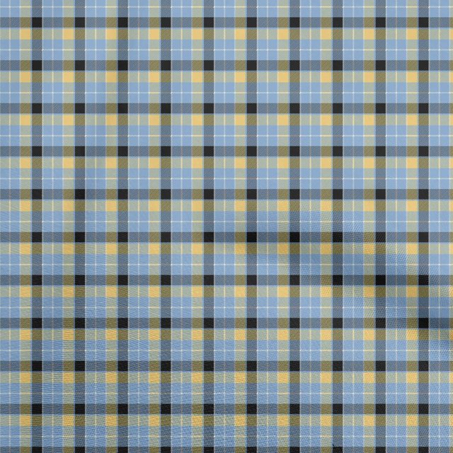 oneOone Polyester Spandex Baby Blue Fabric Check Fabric For Sewing Printed Craft Fabric By The Yard 56 Inch Wide
