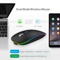 thumbnail image 4 of Wireless Bluetooth Mouse Rechargeable Silent Mouse Dual Mode (Bluetooth 5.1 + 2.4G) with Nano Receiver, 4 of 8
