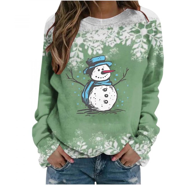 Pulls- Pull-Over Femmes Drop Épaule Cou Manches Longues Sweat-Shirts à Fleurs Décontractés Tops pour L Automne/printemps/hiver Rouge L