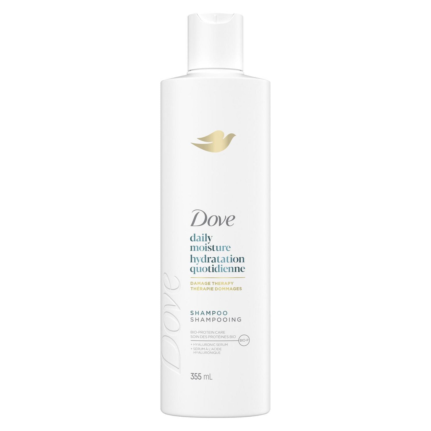 Dove Shampoo Daily Moisture Bio-Protein Care + Hyaluronic Serum, 355 ml