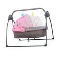 thumbnail image 3 of Siruishop Automatic Baby Bassinet Melodies Timer for 0-18 Months Auto Rocking Bassinet pink, 3 of 8