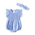 thumbnail image 1 of LYHaoo Rompers For Boys Soft And Comfortable Boys Bodysuits For Everyday Wear With Snap Closure And Breathable Fabric,Sizes 6-9 Months(Blue), 1 of 6