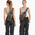 thumbnail image 4 of Boho Chic Travel Sling Backpack Vintage Retro Artistic Lightweight Daypack with Stylish Look, 4 of 5