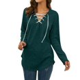 thumbnail image 1 of Women‘s Solid Color Long Sleeve Printed Top Pink M, 1 of 4