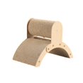 thumbnail image 3 of GROWTH TANK Arch Bridge Cat Scratcher Board Corrugated Stable Recyclable Cat Scratcher Board Brown Size M, 3 of 9