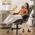 thumbnail image 3 of EDTara Executive Big and Tall Office Chair, 500lb Capacity, Leather Computer Desk Chair With Footrest, 90-155° Adjustable Reclining for Gaming or Work, 3 of 7