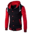 thumbnail image 1 of Baseball Jacket Men Mens Fashion Casual Jacket Outdoor Single-breasted Jacket Tooling Baseball Uniform Jacket, 1 of 8