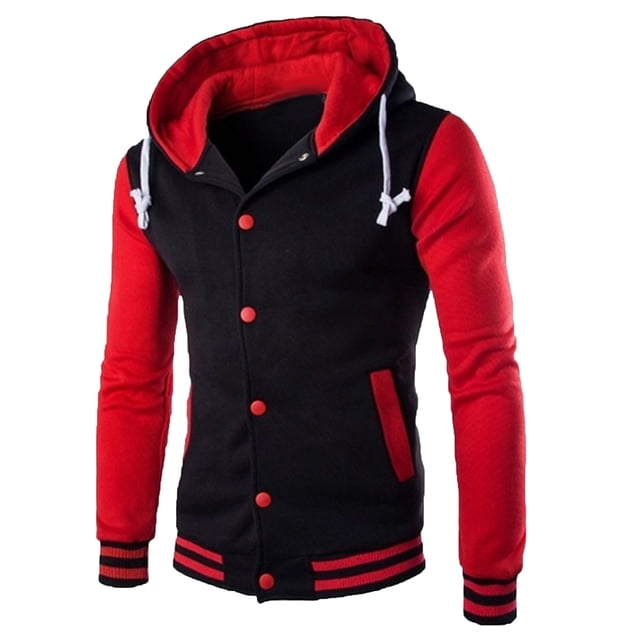 Baseball Jacket Men Mens Fashion Casual Jacket Outdoor Single-breasted Jacket Tooling Baseball Uniform Jacket