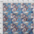 thumbnail image 3 of oneOone Georgette Viscose Navy Blue Fabric Check Patchwork Sewing Material Print Fabric By The Yard 42 Inch Wide, 3 of 5