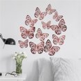 thumbnail image 1 of TIMIFIS Décoration Maison 12 Pcs Autocollant Mural Papillon Creux Texture Métal 3D DecorFall, 1 of 6