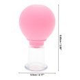 thumbnail image 2 of Unique Bargains 1 Pc Convenient Cupping Facial Tools for Beauty Parlor 0.79" Pink Silicone Glass, 2 of 5