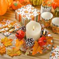 thumbnail image 4 of SLYNSHome Halloween Fall Candle Rings Mini Wreaths Maple Leaf Pumpkin Candle Holder for Thanksgiving Halloween Table Fall Decor Centerpieces, 4 of 7