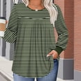 thumbnail image 3 of Lmnyox Hauts Grande Taille pour Femmes, Manches Longues Surdimensionnées, Col Rond, Chemises Plissées, Blouses Décontractées Mode, 3 of 6