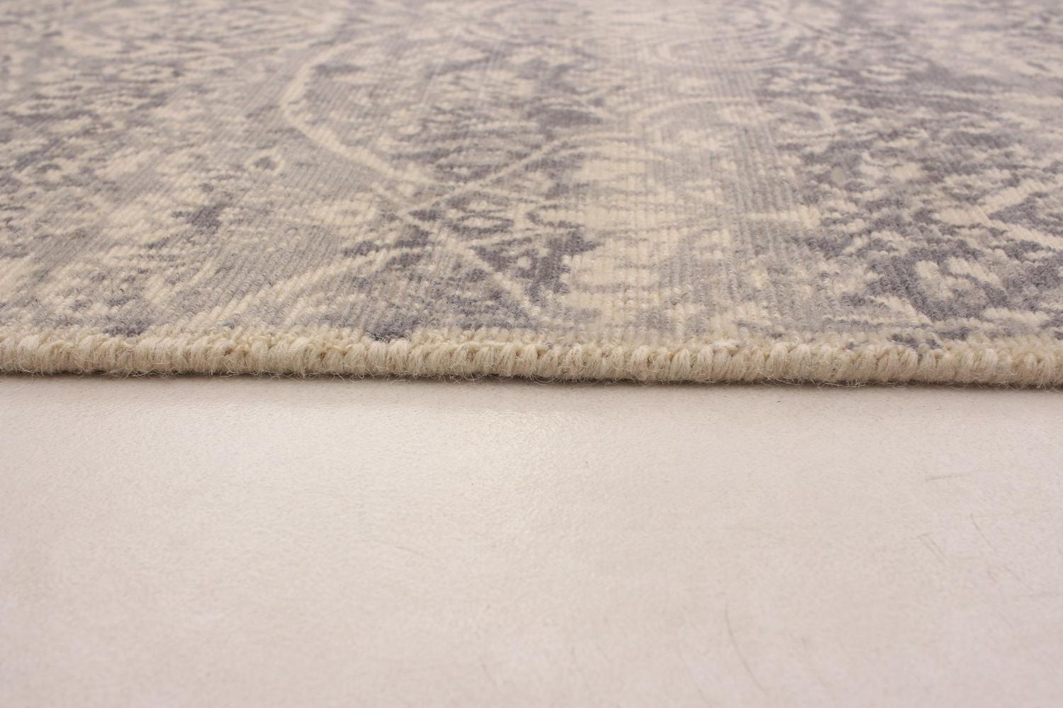 ECARPETGALLERY 5'2" x 7'6" Transitional Galleria Hand-knotted Area Rug for Living Room, Dining Room and Bedroom in Ivory