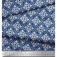 thumbnail image 2 of Soimoi Georgette Viscose Fabric Floral Block Decor Fabric Printed Yard 42 Inch Wide, 2 of 3