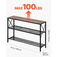 thumbnail image 3 of VEVOR Table Console Étroite pour Sofa Table de Canapé à 3 Niveaux pour Entrée et Salon, 3 of 9