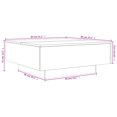thumbnail image 4 of vidaXL Coffee Table Brown Oak 80x80x31 cm Engineered Wood, 4 of 5