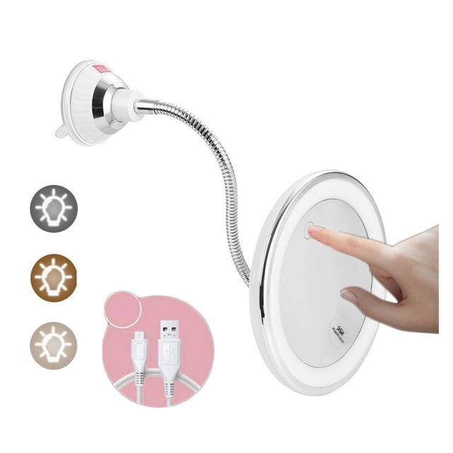 LED Mirror Light Makeup Mirror With Led Light Flexible 10X Magnifying Mirrors Light Cosmetic Miroir Dropshipping Vanity Mirrors ,Widely Use