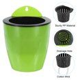 thumbnail image 4 of Unique Bargains 5 Inch Self Watering Plant Pot Hanging Planters with S Hooks, Green 3 Pack, 4 of 7