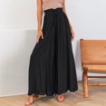 thumbnail image 3 of Women Oversized Pants Solid Color Ladies Casual Pants Boho Style Vacation Outfit, 3 of 6