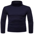 thumbnail image 1 of Mens Warm Roll Turtle Neck Pullover Knitted Jumper Tops Sweater Shirt, 1 of 6