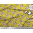 thumbnail image 3 of Soimoi Rayon Fabric Feather,Branch & Sloth Cartoon Print Fabric by Yard 56 Inch Wide, 3 of 3
