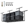 thumbnail image 2 of Edtara Overhead Garage Storage Rack, 3x8ft Heavy Duty Metal Ceiling Organizer, 600lb Capacity, 22-40" Adjustable Height for Seasonal Items, 2 of 8