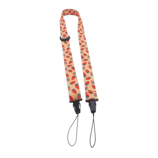 Esquirla Mini Camera Strap Universal Cartoon Adjustable Phone Neck Strap, Neck Hanging Strap, Camera Neck Shoulder Strap for ID Badges Orange