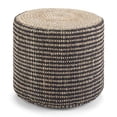 thumbnail image 2 of SIMPLIHOME Larissa Poufs Ronds Tressés, 18 Pouces, Naturel, 2 of 5