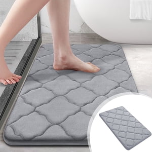 Suncoda Rugs de salle de bains, tapis de bain en mousse Rug doux non glissant et absorbant Rug salle de bain Laver à sec confortable Rug pour salle de douche et baignoire