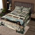 thumbnail image 1 of Kids Camping Coverlet Set Queen, Rv Camper Decor Bedspread Set for Camping Lovers Travel Trailers Happy Camping Quilt Set,Rustic Vintage Camping Theme Bed Set with 2 Pillow Cases, 1 of 3