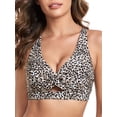 thumbnail image 3 of RELLECIGA Women's V Neck Bikini Top Criss Cross Cutout Bathing Suits, 3 of 7