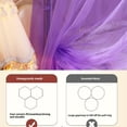 thumbnail image 3 of JUNWELL4 Corners Post Ruffle Canopy Bed Curtains for Girls Kids Adults - Cute Cozy Drape Square Netting - 3 Opening Mesh Net Canopy - Princess Bedroom Decoration, 3 of 4