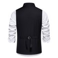 thumbnail image 4 of TIMIFIS Men's Suit Vests Business Suit Vestss for Men Formal Slim Solid Fashion Retro Wedding Waistcoat for V-Neck Tuxedo Vests with Pockets - Spring/Summer, 4 of 8