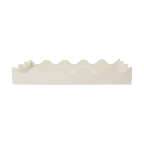 Anko White Wavy Edge Tray