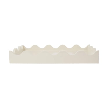 Plateau Anko blanc à bords ondulés